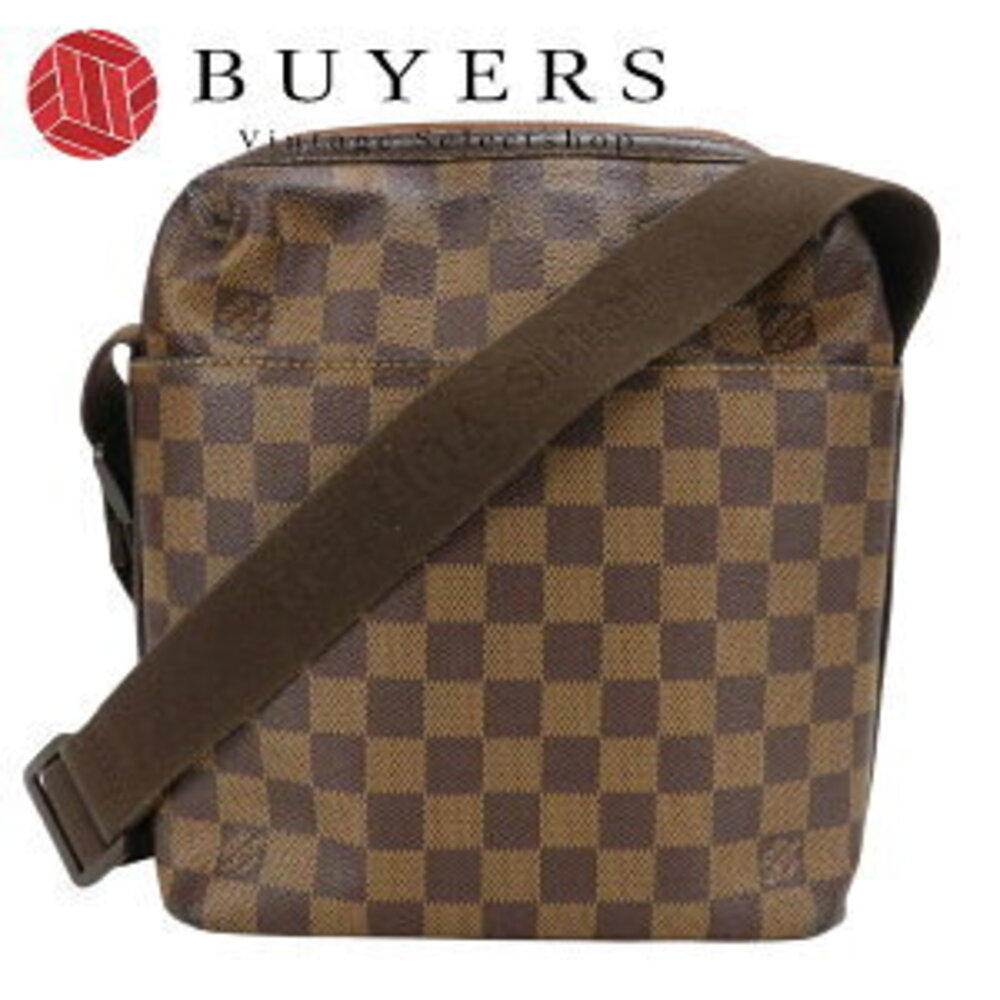 Louis Vuitton Shoulder Bag Trotteur Bobour Damier Leather Ebene Brown Crossbody
